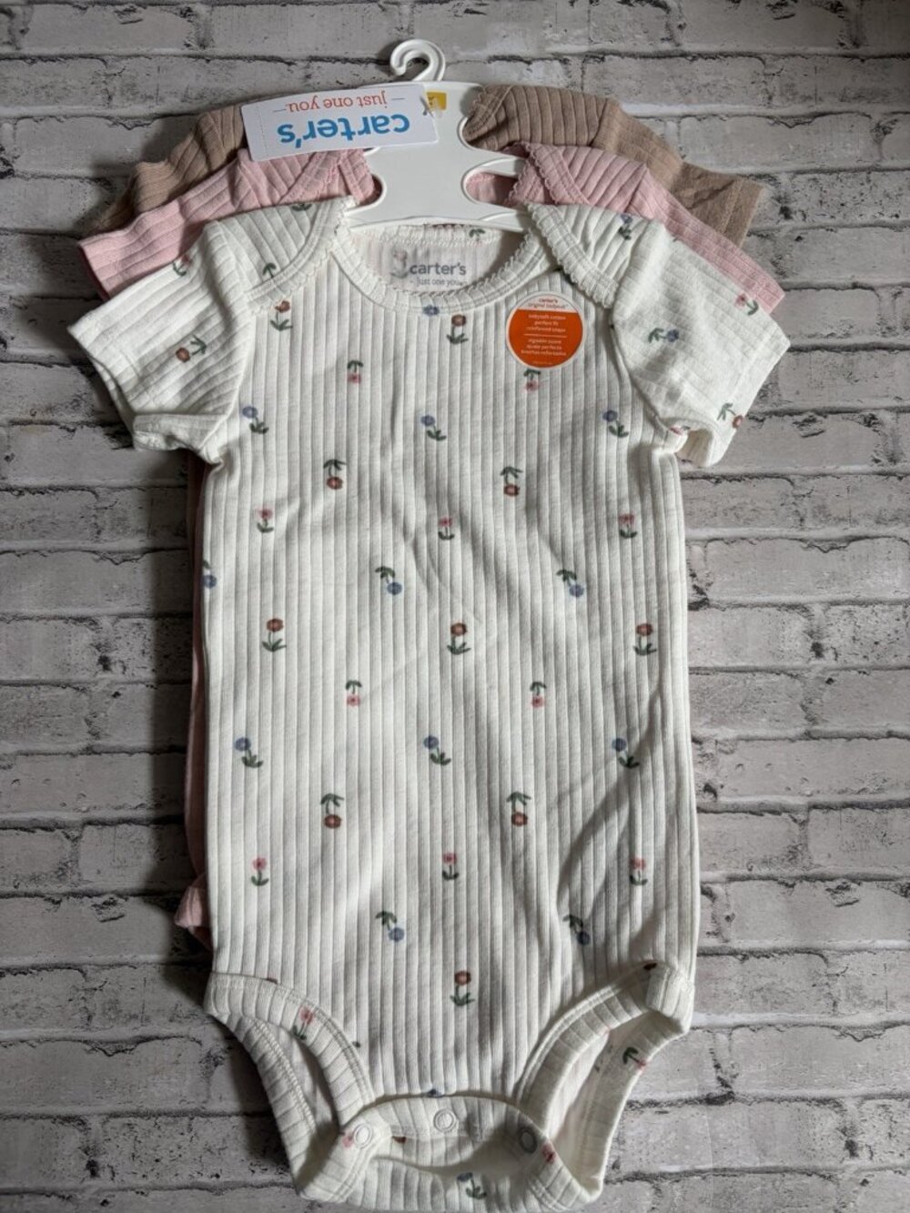 Carters Baby 3pk One Piece Size 12mo NWT